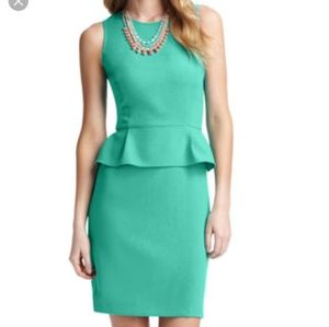 LOFT Dresses - Teal peplum dress from the loft. LOFT Dresses - Teal peplum dress from the loft.